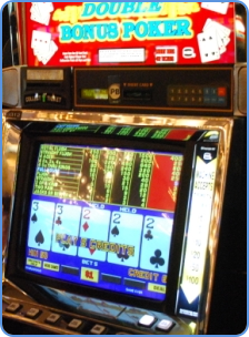 Video poker machine at the traditional casino