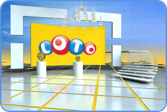Modern look of tv studio where France Lotto draws take place