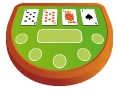 blackjack playing table icon