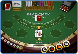 Online blackjack table