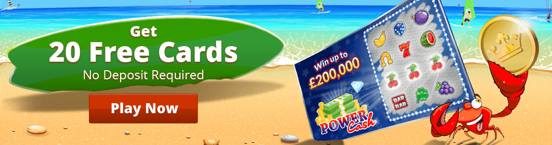 Prime scratch cards 20 free cards promotion graphic