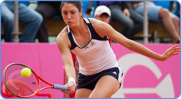 Christina Mchale professionally playing tennis