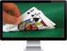 Playing card game in online casino icon