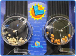 California Super Lotto draw machines in TV studio