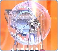 German Lotto - draw machine in TV studio