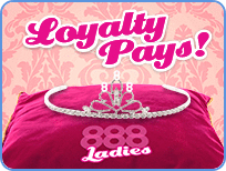 888 Ladies bingo loyalty points graphic