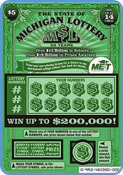 Michigan Lottery scratch card