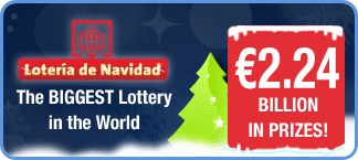 Spanish Christmas Lottery promotional graphics